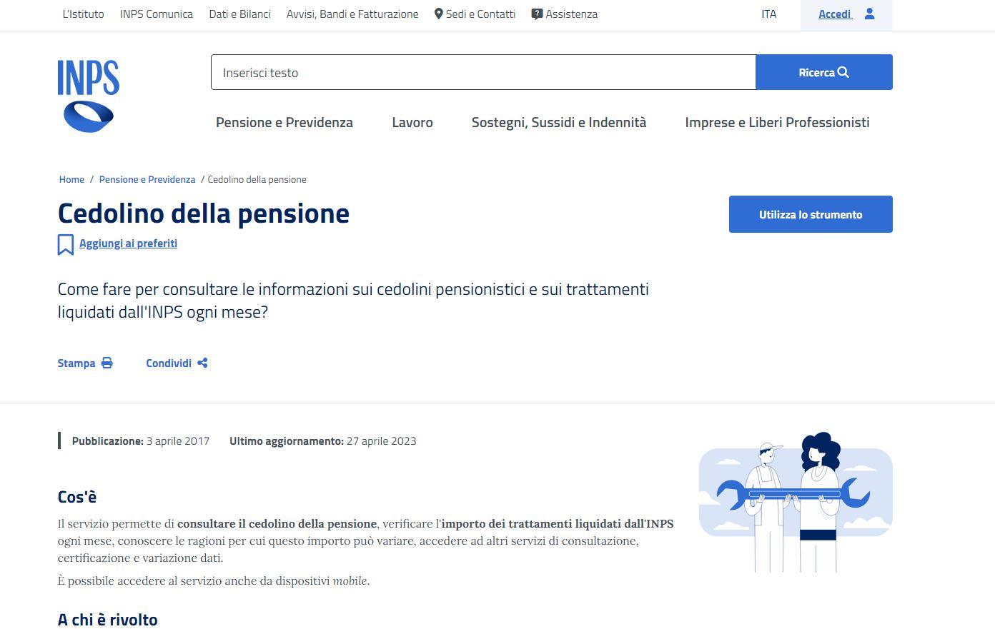 Pensione Inps cedolino feb 2024, importo, conguagli e trattenute online