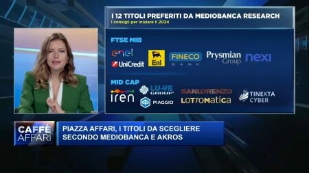 Titoli preferiti nel 2024 secondo Mediobanca e Akros