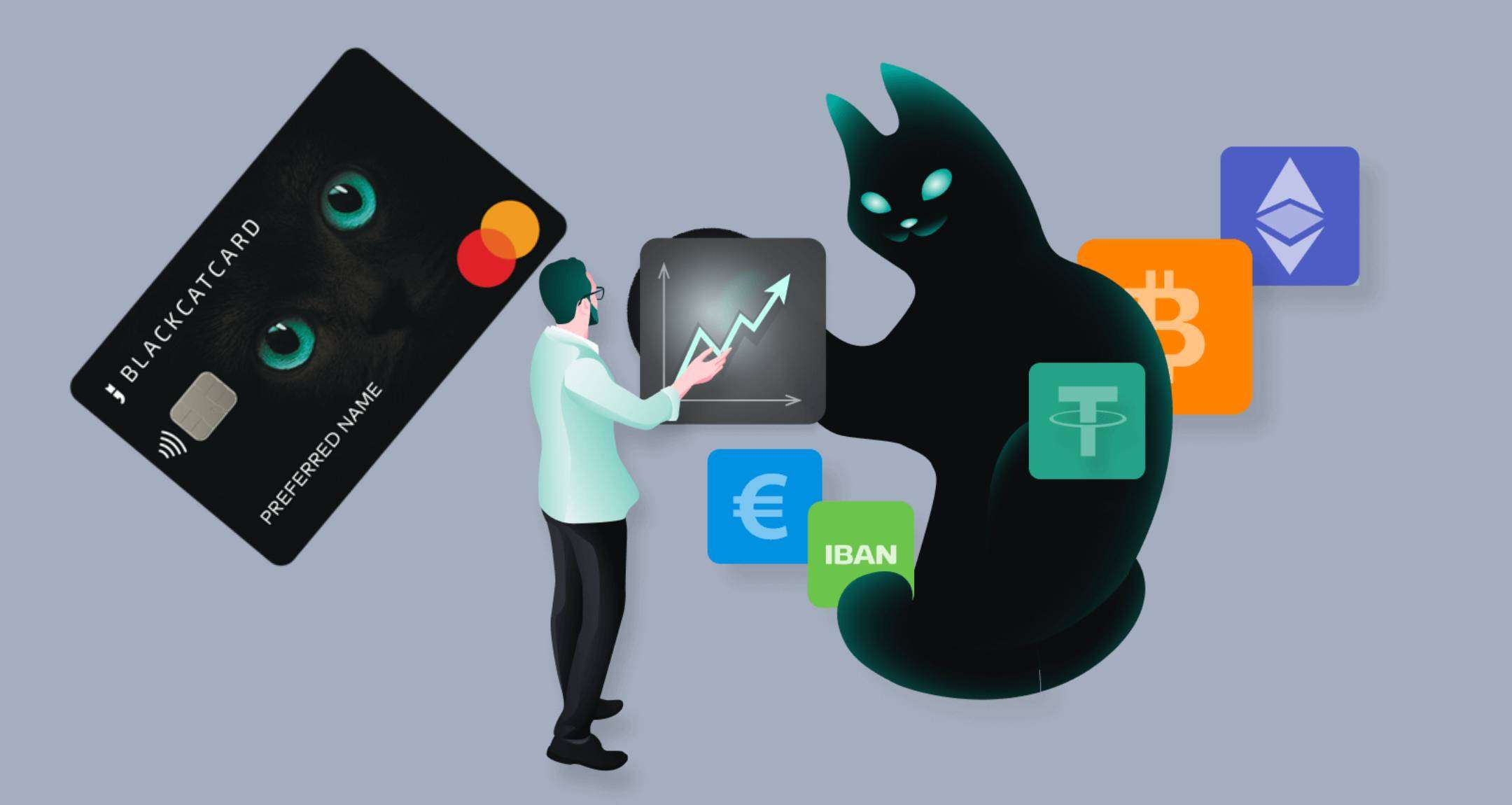 Blackcatcard Conto con IBAN gratuito e cashback criptovalute