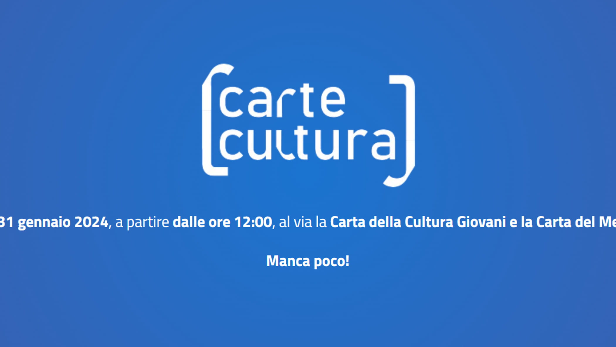 Richiesta di 500 euro cumulabili per le Carte della cultura